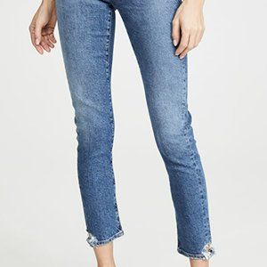 AGOLDE Toni Mid Rise Straight Jeans, Stratosphere, Size 27